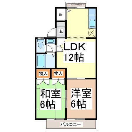 エスポワール伊藤IIの物件間取画像